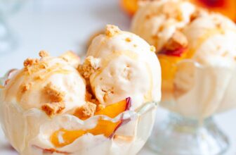 Peach Kefir Ice Cream | Kara Lydon